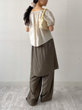 Nylon Two-Way Flare Blouse