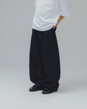 Panelled Barrel Denim Pants - Indigo