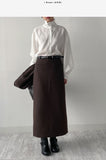 [Setup Available] Monet Tweed H-Line Long Skirt