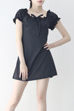 Verissa shirring puff one-piece