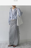 Melon Stripe Hood Shirt