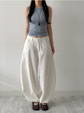 Tencel Striped Boat Neck Sleeveless