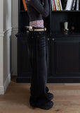 MAXI BLACK WIDE DENIM PT