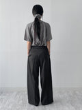 [Scrunchie Set/Reversible] Tencel See-Through Half Blouse