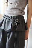 Frill skirt nylon pants
