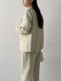 Ber Linen Loose Fit Single Jacket