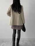 [wool95%] Sander Collar Wool Half Coat
