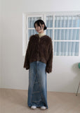 LEAF DENIM LONG SK