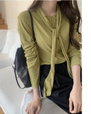 Biolle Tie Cardigan T-shirt