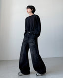 Smash Crack Wide Denim