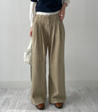 Fortune Pintuck Wide Denim Pants