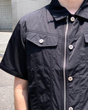 Nylon double pocket short sleeve shirt