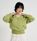 Sober wool v-neck knit