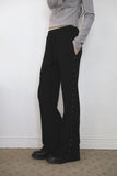 Rivet bean studded pants