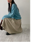 Low Midi Pleated Skirt