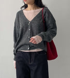 Enne Alpaca V-Neck Loose-Fit Cardigan