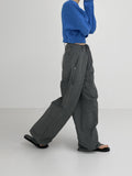 [premium] Stopper Rivet Nylon Wide Pants