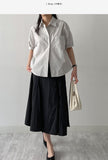 Leon Poplin Roll-up Short Sleeve Shirt