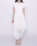 Aurora Halter Draping Unbalance Chiffon One Piece
