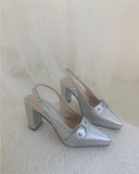 Ruteni Buckle Silver Mule