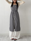 Dot Deep Slit Layered Bustier Long One Piece