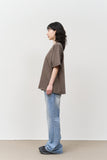 Cut-off Pigment Cropped Top