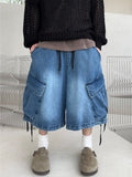 Koo Diagonal Cargo Bermuda Denim