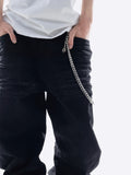 EMBOSSED BOOTCUT RIVET DENIM