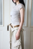 Camel Suede Pocket Belt