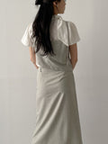 [SS] Bocashi Button Long Skirt