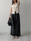 Yoru Pintuck Cap Sleeve Blouse