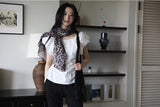 Leopard chiffon muffler