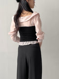 Buttery Off-Shoulder Layered Blouse