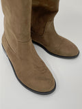 Western Suede Middle Boots