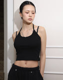 Holter ribbed sleeveless