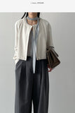 Tweed Zip-Up Blouson Jacket