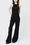 (W) Dot Black Sleeveless