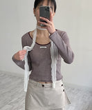 Porte U-neck Stripe T-shirt