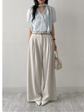 Pomelo Tie Short Sleeve Blouse