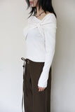 Atene ribbed long sleeve tee