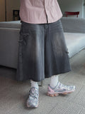 Vintage Star Patch Bermuda Denim