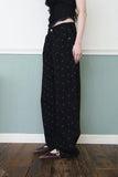 Small flower cotton pants