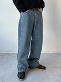 Dark Blue Wide Denim