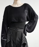 Solas Heart Crop Knit