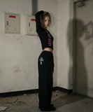 DOT CROSS_LACE Training Wide Pants