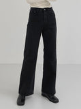 109 Black Denim Semi Bootcut Denim