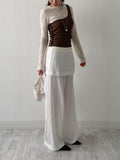 Button One-Shoulder Ribbed Vest