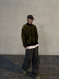 Striped Two-Tone Knit Zip-Up