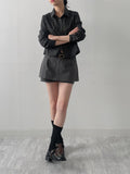 Asso Check Slim Fit Crop Shirt