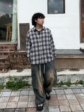 Ombre Over Check Shirt